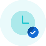 Clock icon with a check mark