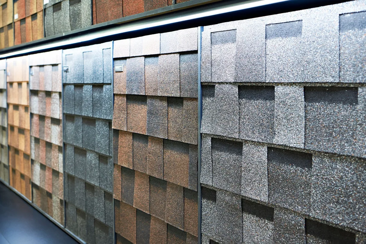 Display of shingle color samples